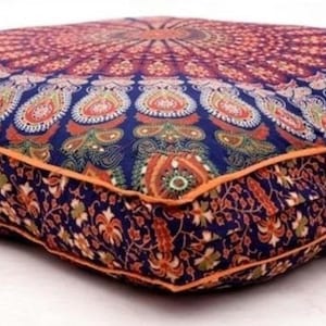 Meditation Cushion, large Cushion Bohemian Cushion Round Pouf Mandala Floor Cushion cover Round Floor Seating Pillow Cover Room HomeDecor