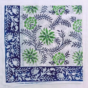 Bandana aus Bio Baumwolle Block Bedruckter Bandana Schal Halstuch Baumwolle Halstuch Hochwertiger, Winter Schal, Einzigartiges Design, Boho Bandana BPS - 07
