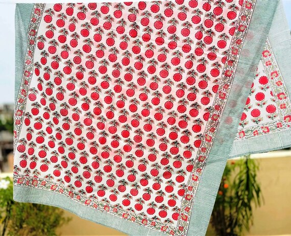 Indian Cotton Kaftan Floral Print Maxi, Summer Co… - image 8