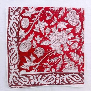 Bandana aus Bio Baumwolle Block Bedruckter Bandana Schal Halstuch Baumwolle Halstuch Hochwertiger, Winter Schal, Einzigartiges Design, Boho Bandana BPB - 03