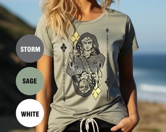 Camiseta Dausos Gabija con temática mitológica, camiseta de mitos lituanos, camiseta pagana de dioses antiguos, dibujo de regalo, ropa de Halloween, diosa del fuego