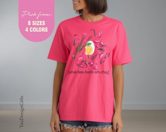 Lustiges litauisches Essen T-Shirt [schal-tee-bahr-sh-chay] Šaltibaršciai Grafik-T-Stück Baltische Küche Shirt Unisex Geschenk für Feinschmecker Alltagskleidung