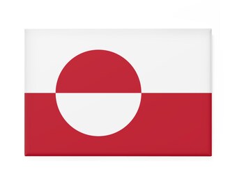 Flag of Greenland Fridge Magnet Erfalasorput Souvenirs for Travelers Collectors Vibrant Colors