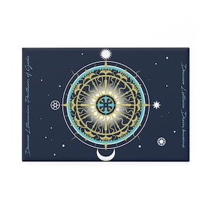 Dausos Sigil Botão Ímã de Geladeira Retângulo Dausos Coleção de Cartas de Baralho Personalizadas Divindades Antigas Lituanas Mitos Ilustrados para Presentes