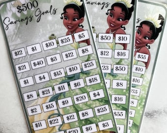 Princess Tiana Savings Challenge|A6 or A5 Savings Challenge bundles|Savings Trackers