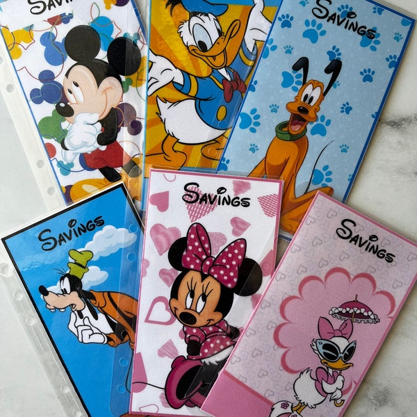 Mousekeeping and Friends Laminated A6 Envelopes-Cash Envelopes- Personalized Envelopes- Money envelopes- Cash holder