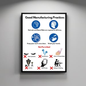 Guter Herstellungsplan (GMPs) zum Ausdrucken | Sofortdownload | 26cm x 28cm