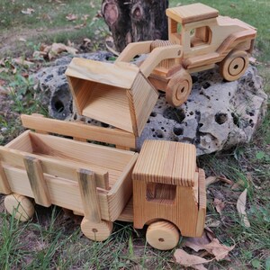 Wooden Toy Truck and Excavator | Wooden Toys | Wood Truck Toy Wooden Toy Excavator | Gift For Kids