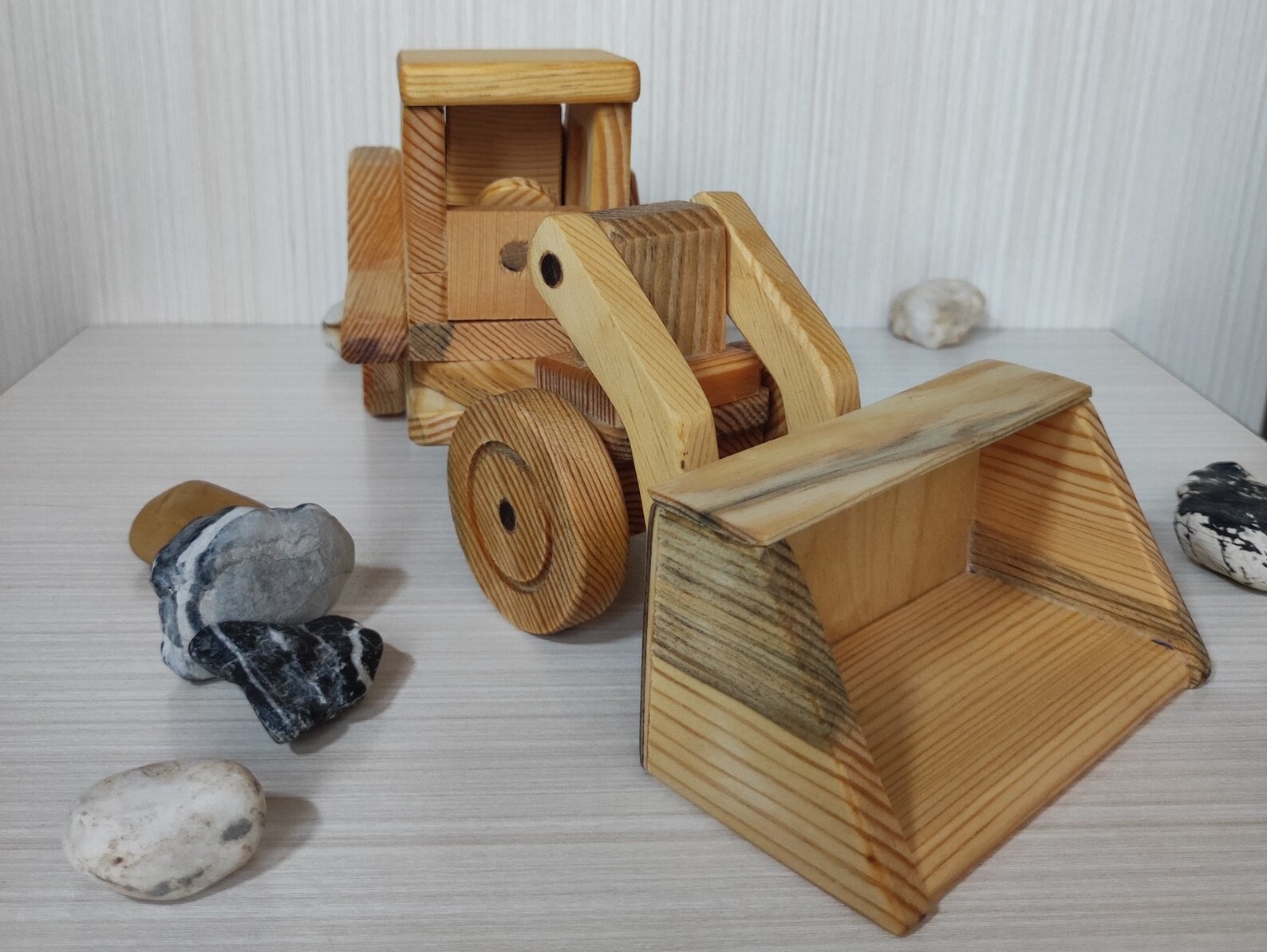 Wooden Toy Excavator Wood Toy Digger Gift for Kids Etsy
