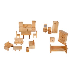 Gardenised Wooden Doll House with Toys and Furniture Accessories