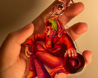 Roxy Wolf Racer Keychain