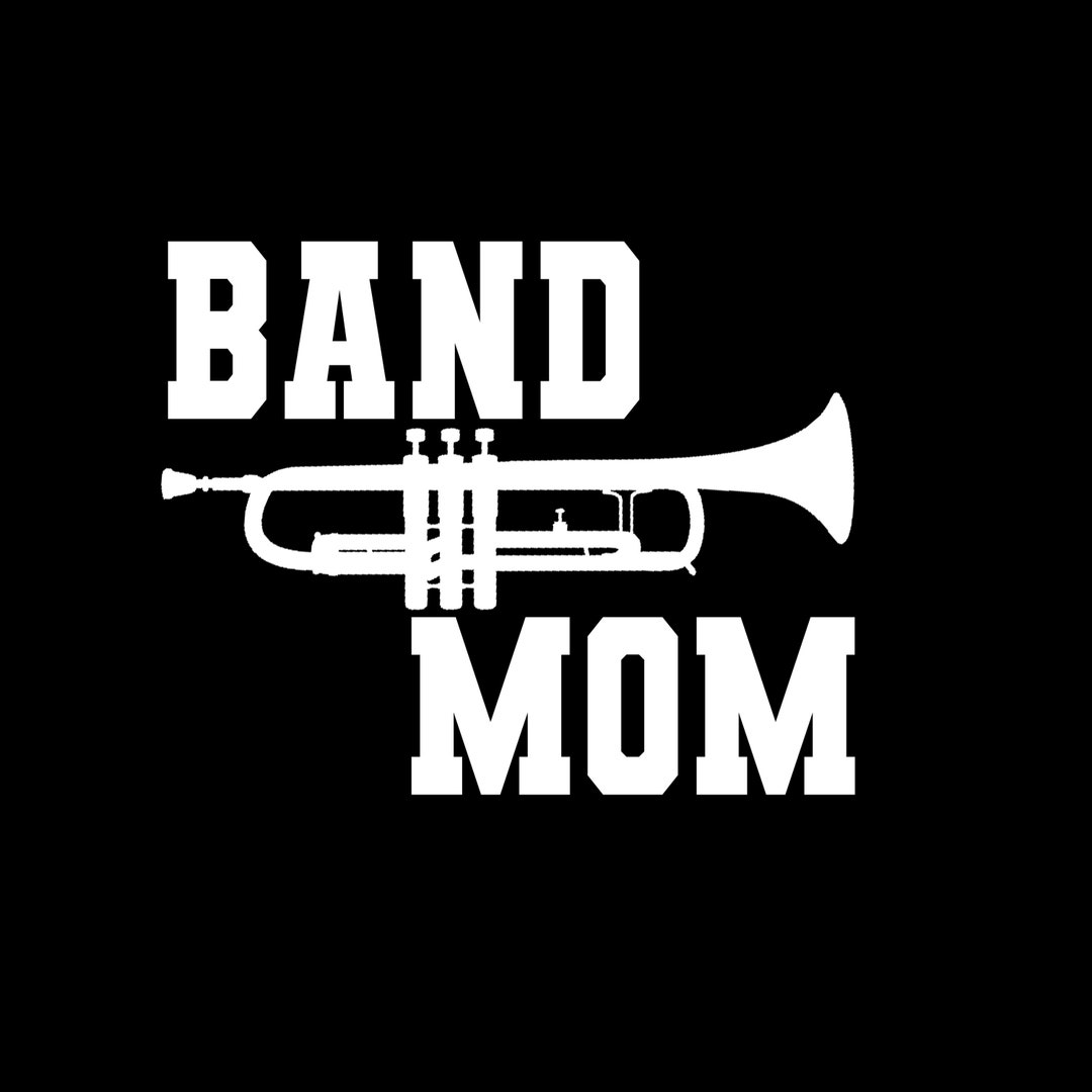 BAND MOM DAD Marching Band Decal | Trumpet | Marching Band Sticker ...