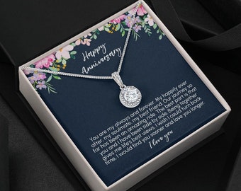 Anniversary gift for her, Wedding Anniversary Necklace Gift For Wife