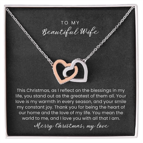 妻へのクリスマスプレゼント、妻へのネックレスのプレゼント、夫から妻