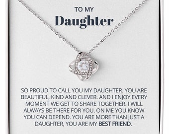 Gift for Daughter, Daughter Gift from Proud Mom, To my Daughter Necklace, Daughter Gift from Dad, Daughter Birthday Christmas Gift