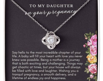 Pregnancy Gift For Daughter, First Time Mom Gift, Pregnant Daughter Necklace, Baby Shower Gift, To My Daughter On Your Pregnancy Gift