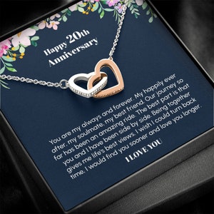 20th anniversary gift for wife, 20th anniversary gift for her, Happy 20th anniversary gift, 20th anniversary necklace, 20 years relationship