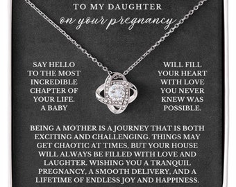 Pregnancy Gift For Daughter, First Time Mom Jewelry Gift, To My Daughter On Your Pregnancy, Pregnant Daughter Necklace, Baby Shower Gift