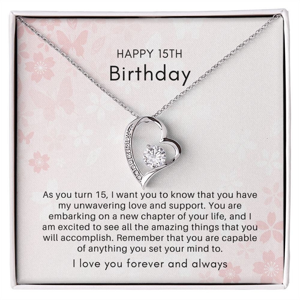 Daughter Necklace, Necklace Gift For 15 Year Old Girl, 15Th Birthday N –  Rakva