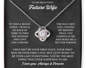 Future Wife Gift, Necklace Gift for her, To My Beautiful Future Wife, Engagement Gift, Sentimental Birthday Gift, Bride Gifts For Fiancee