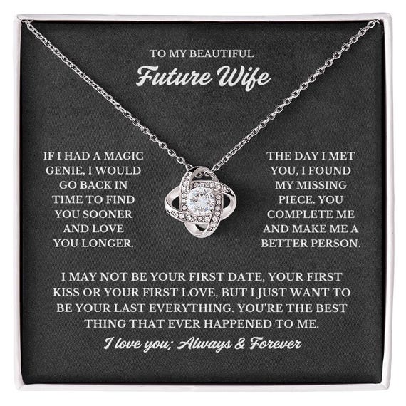 Future Wife Gift, Necklace Gift for Her, to My Beautiful Future