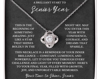 Senior Year Gift for Her, First Day of Senior Year Necklace Gift for Girls, 1st Senior Year Inspirational Gift for daughter, granddaughter