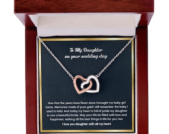 Daughter gift from mom on her Wedding Day, Daughter wedding gift from mother, To my daughter necklace gift, Gift for bride rehearsal dinner