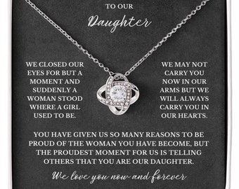 Gift for Daughter from Mom and Dad, To our daughter necklace gift, Daughter birthday gift, Christmas gift for daughter, Sentimental Keepsake