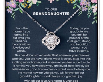 Graduation Necklace for Granddaughter from Grandparents, Meaningful Gift with Heartfelt Message, Class of 2026 Jewelry