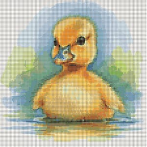 Watercolor Baby Duckling Cross Stitch Pattern Printable PDF