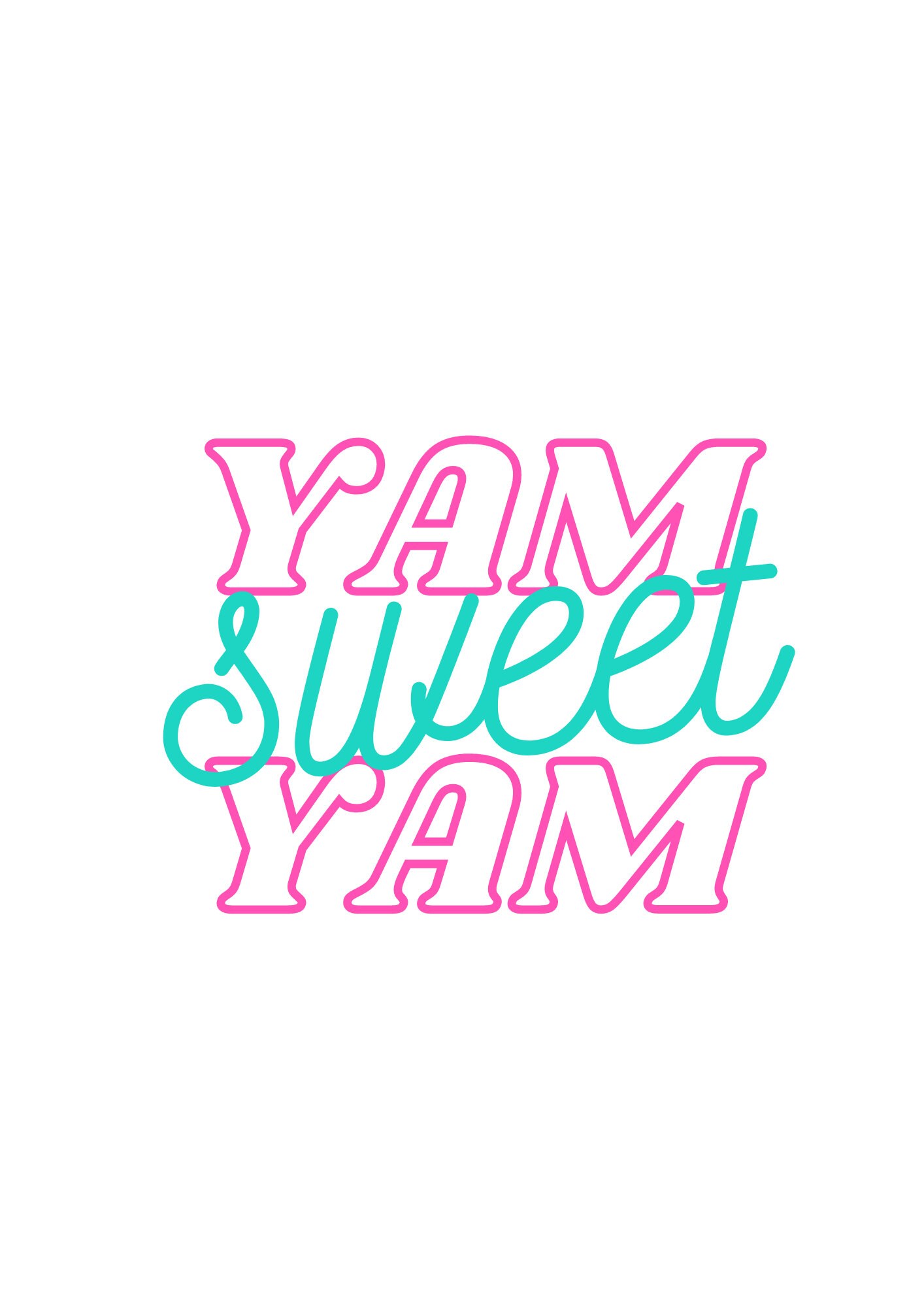 Yam Sweet Yam A4 Downloadable Print Etsy