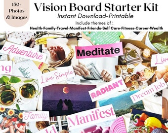 Vision Board Kit, Vision Board Printables, Printable Magazine Words ...