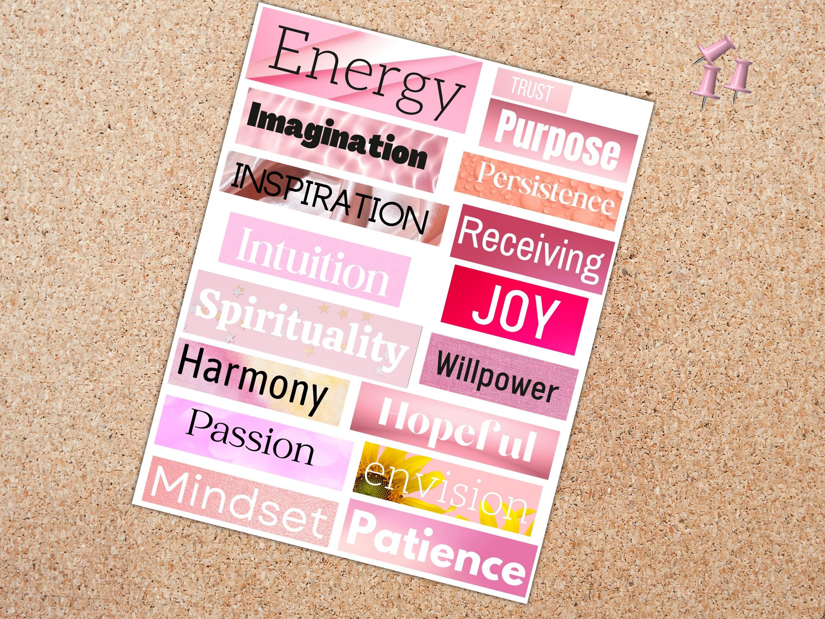 Vision board kit vision board printables printable magazine words
