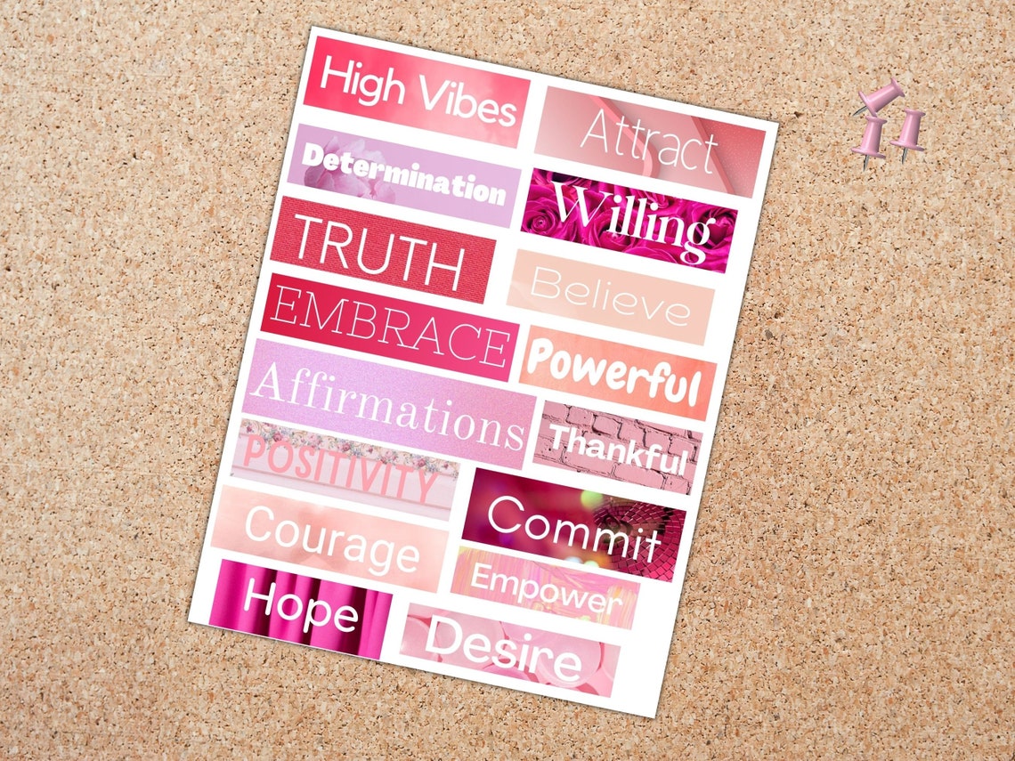 Vision Board Kit, Vision Board Printables, Printable Magazine Words