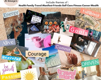 Vision Board Kit, Vision Board Printables, Printable Magazine Words ...