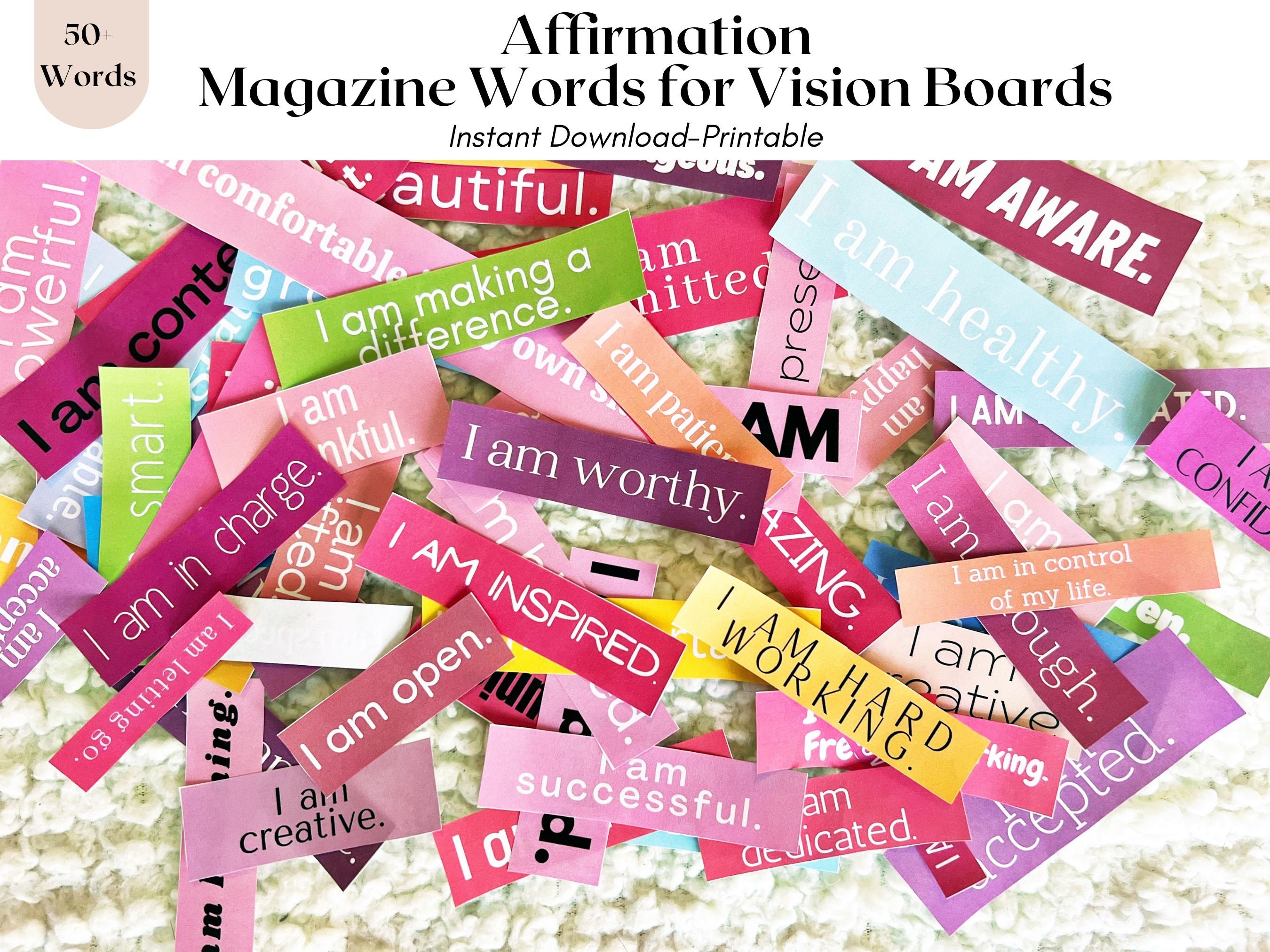 Vision Board Kit Vision Board Printables Printable Magazine Words vision-board-kit-vision-board-printables-printable-magazine-words