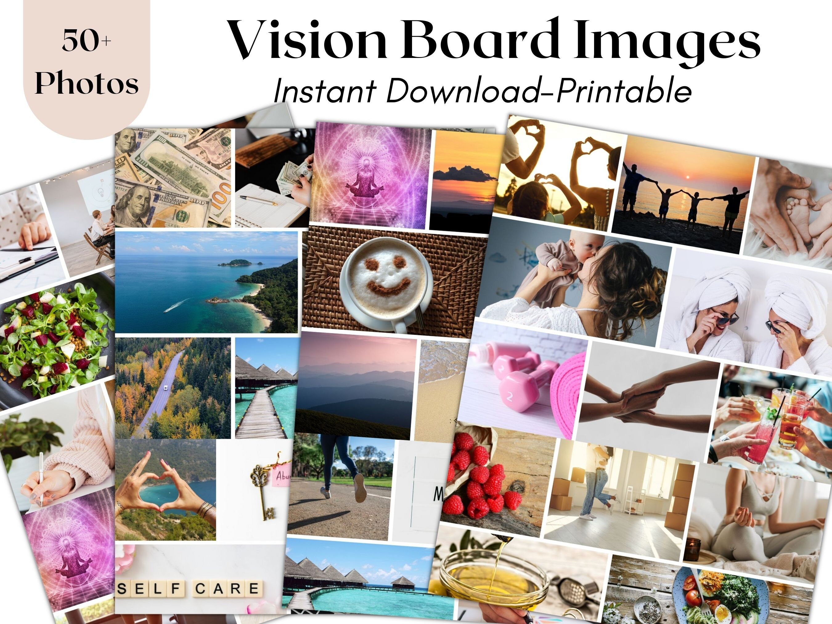 Vision Board Kit Printables Magazine Cut Outs Vision Board Magazine  Clippings Vision Board Cutouts Collage 100 Vision Board Images Bundle 