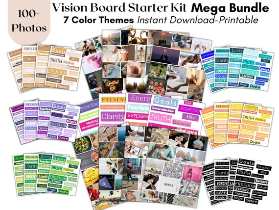 Vision Board Kit, Vision Board Printables, Printable Magazine