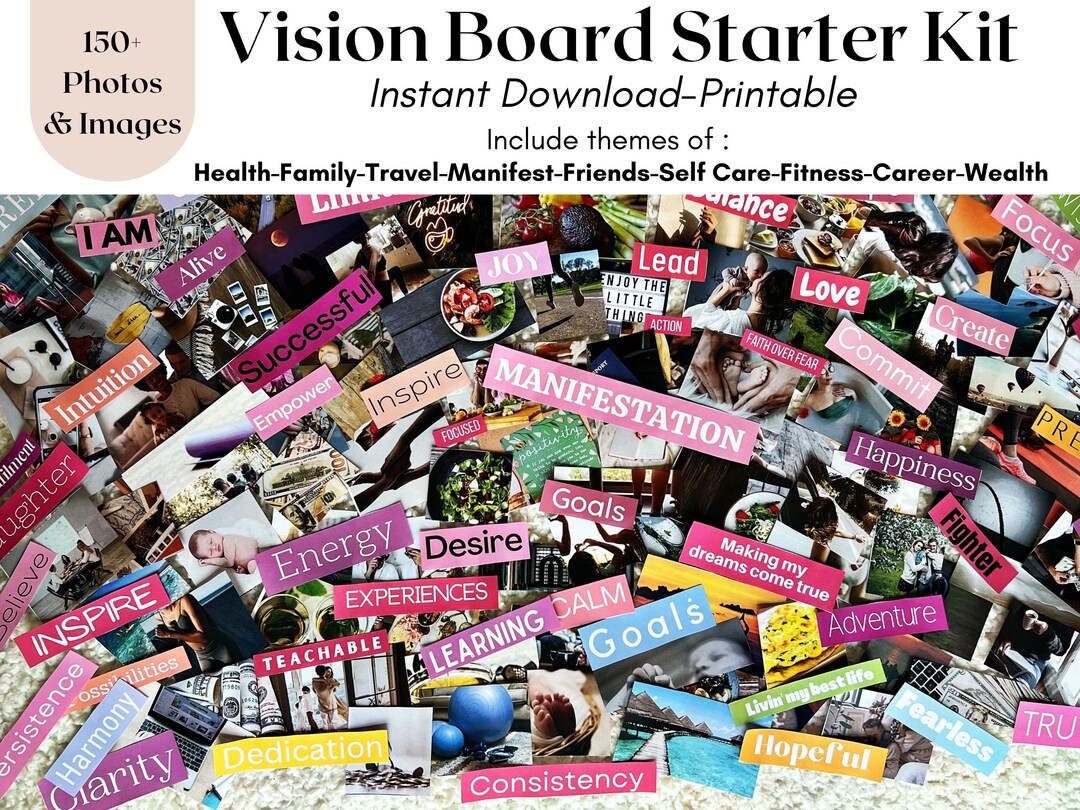 Vision Board Kit, Vision Board Printables, Vision Board Template ...