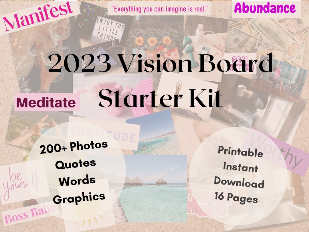Vision Board Kit, Vision Board Printables, Vision Board Template ...
