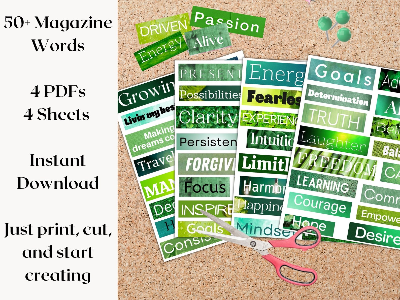 Vision Board Kit Vision Board Printables Printable Magazine - Etsy