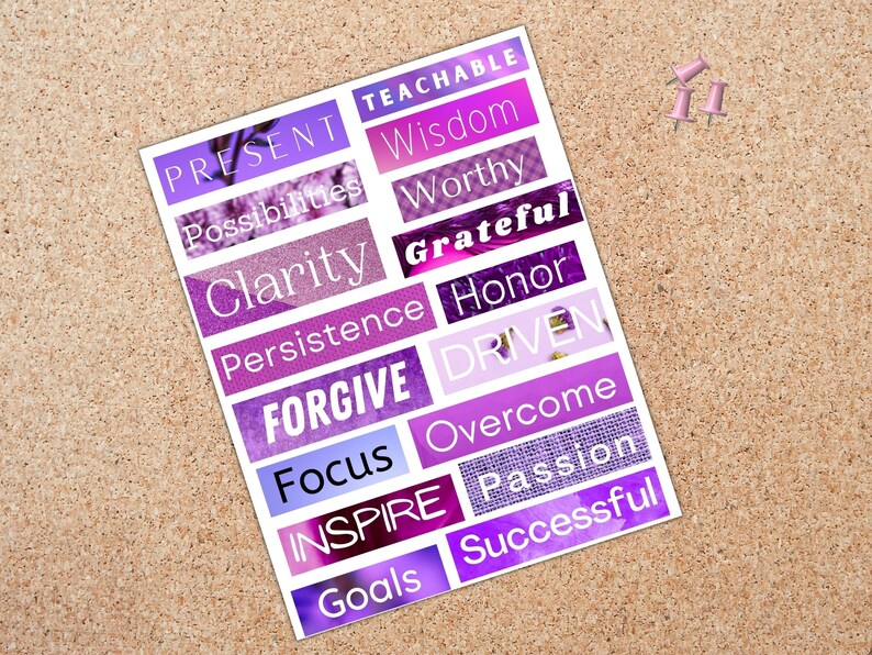 Vision Board Kit, Vision Board Printables, Printable Magazine Words
