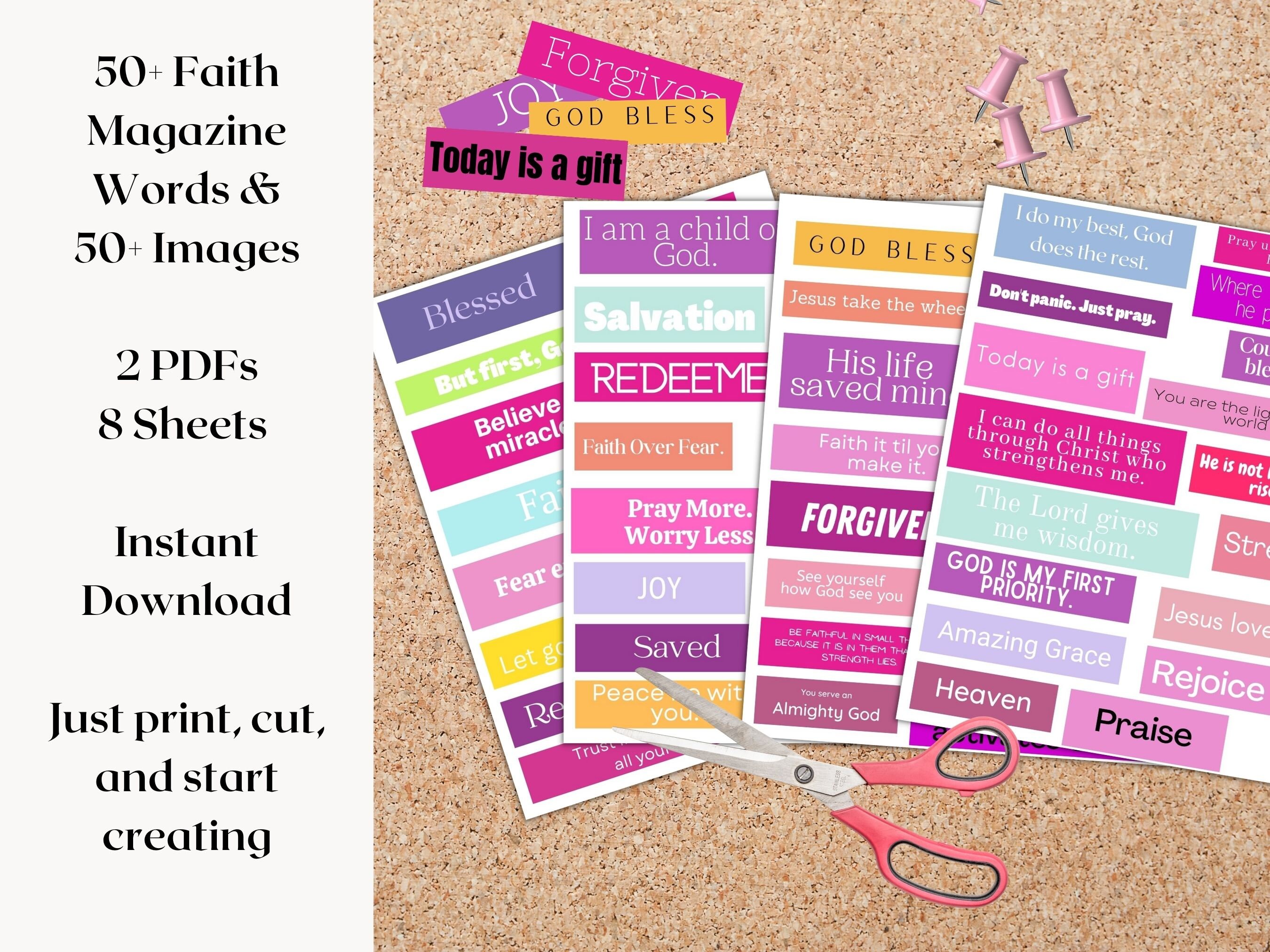 Faith Over Fear Vision Board Kit Vision Board Printables - Etsy