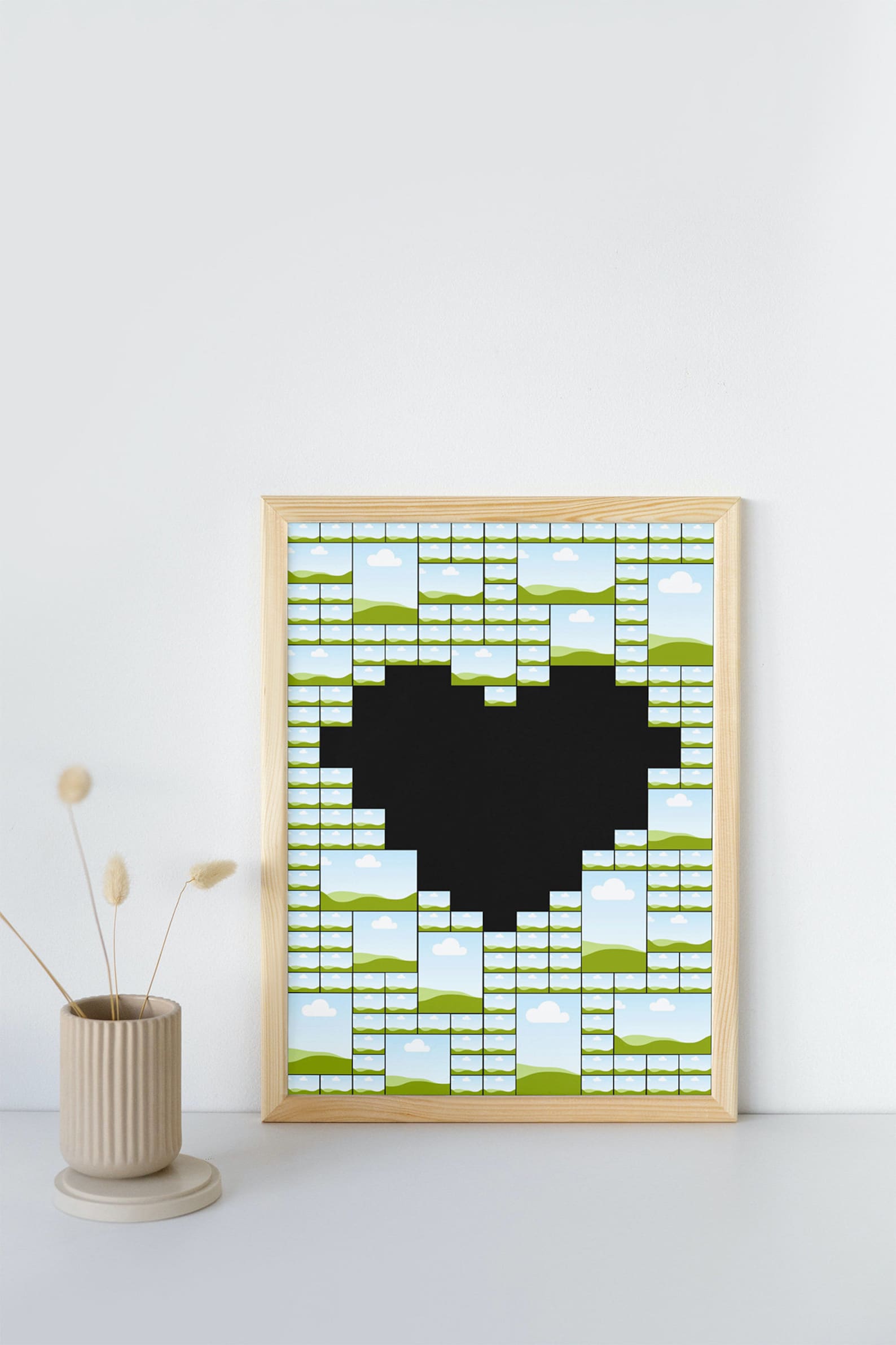 Printable Custom Photo Collage Wall Art Template - Etsy