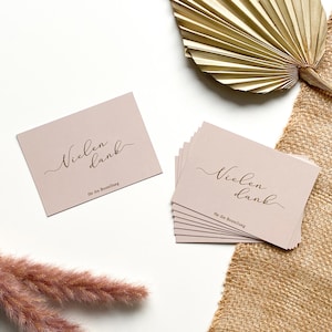 Paketbeileger "Vielen Dank für die Bestellung" braun/gold 10,5 x 7,4 cm | Dankeskarte Braun/Gold | Vielen Dank für die Bestellung Karte