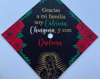 Custom Graduation Cap Topper | Virgin de Guadalupe Graduation Topper | Custom Topper | Graduation Cap Topper | Virgin Mary Topper