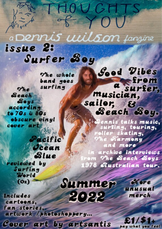 Thoughts of You Fanzine Issue 2: Surfer Boy. Dennis Wilson