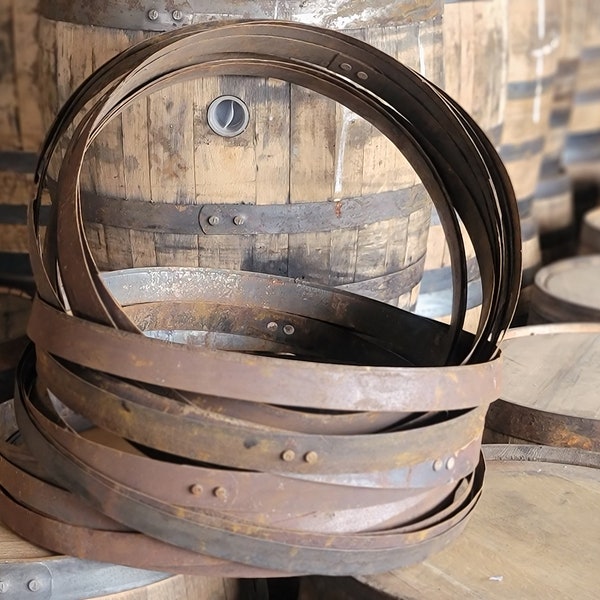 Whiskey Barrel Hoops, Barrel Bands, Barrel Rings, Authentic Metal hoops from Kentucky and Tennessee, Reclaimed, Reuse, Salvaged