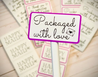 Packaging Labels, Small Business Stickers, Shipping Labels, Happy Mail Stickers, Thank You Labels, Support Small Business Mailing Labels