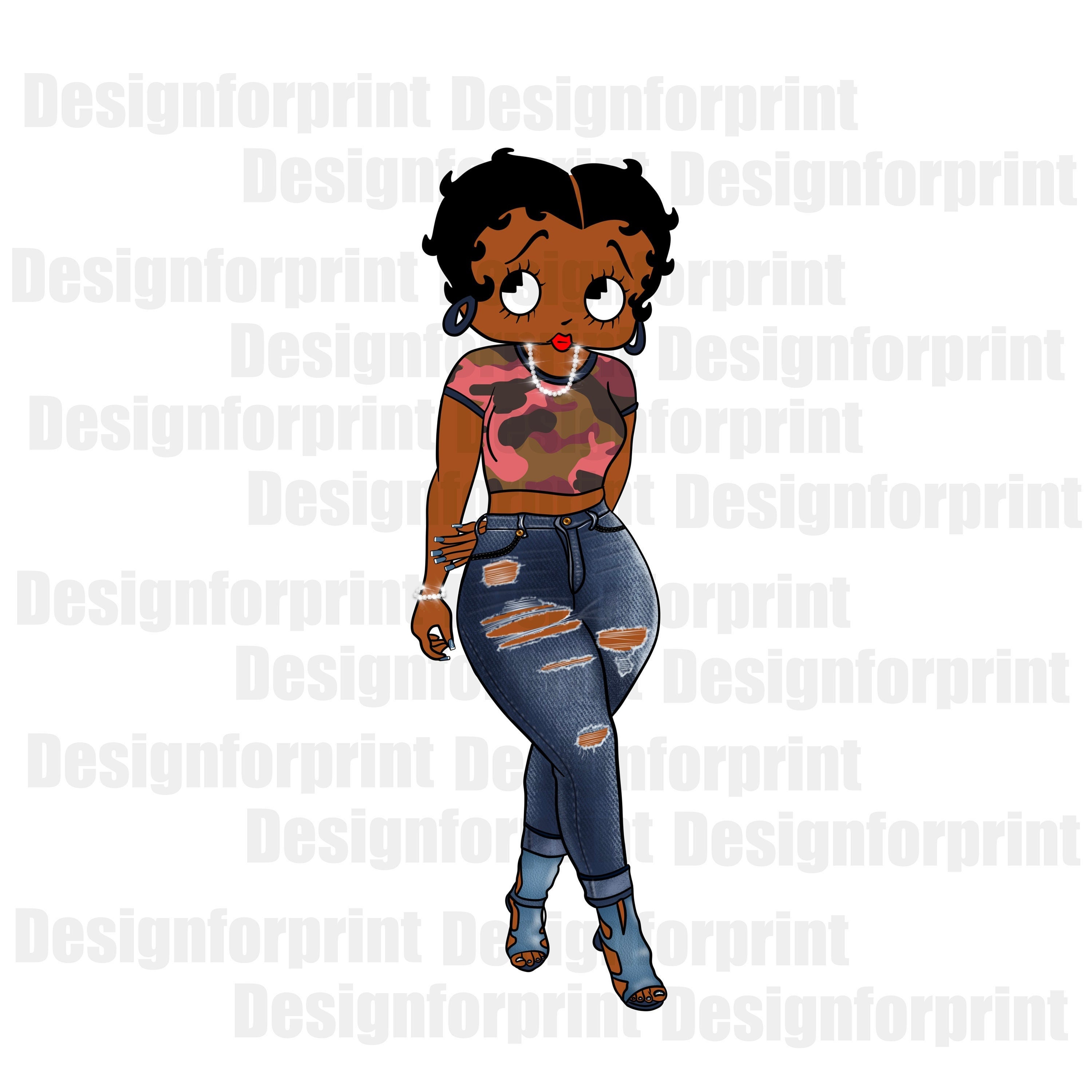 Betty Boop Black Betty Boop Png Camouflage Betty Boop Png - Etsy Ireland
